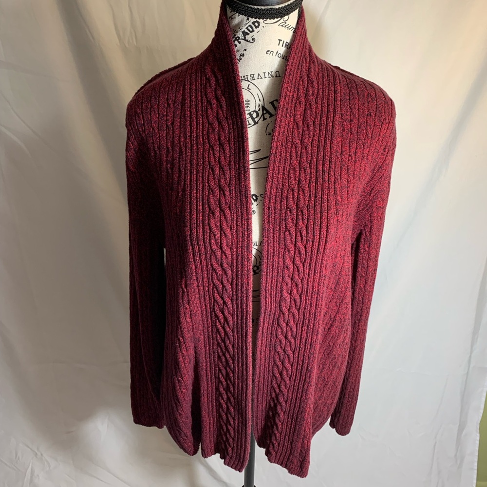 Kim Rogers Red Cable Knit Sweater